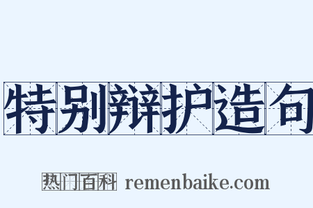 特别辩护造句是什么意思的图片